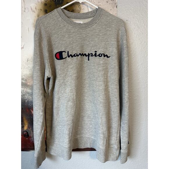 Champion Authentic Athleticwear Pullover Sweatshirt Size M Gray Crew Neck - Picture 1 of 3